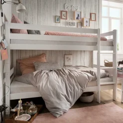 Kinder Wohnen Robustes Etagenbett in Weiß - Polar