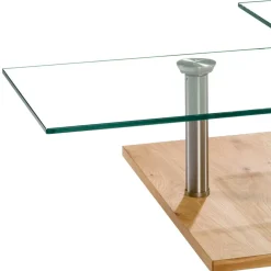 Wohnen Rollbarer Sofatisch mit Glasplatten - Borgetto