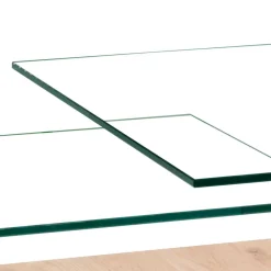 Wohnen Rollbarer Sofatisch mit Glasplatten - Borgetto