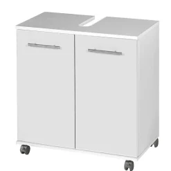 Wohnen Rollbarer Waschbeckenunterschrank in Weiß - Amassa