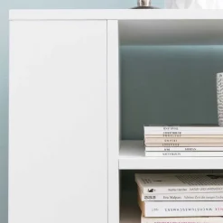 Wohnen Wohnzimmer-Regale|Esszimmerregale*Rollbares Regal in Weiß beschichtet - Arletta