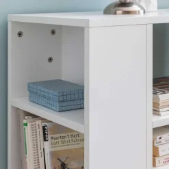 Wohnen Wohnzimmer-Regale|Esszimmerregale*Rollbares Regal in Weiß beschichtet - Arletta