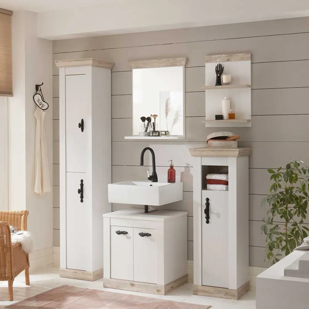 Wohnen Romantik Country Badezimmer Möbel - Doules (fünfteilig)