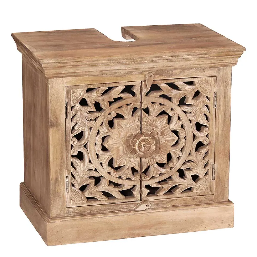 Wohnen Vintage Möbel*Romantische Badmöbel aus Holz - Runiasa (fünfteilig)