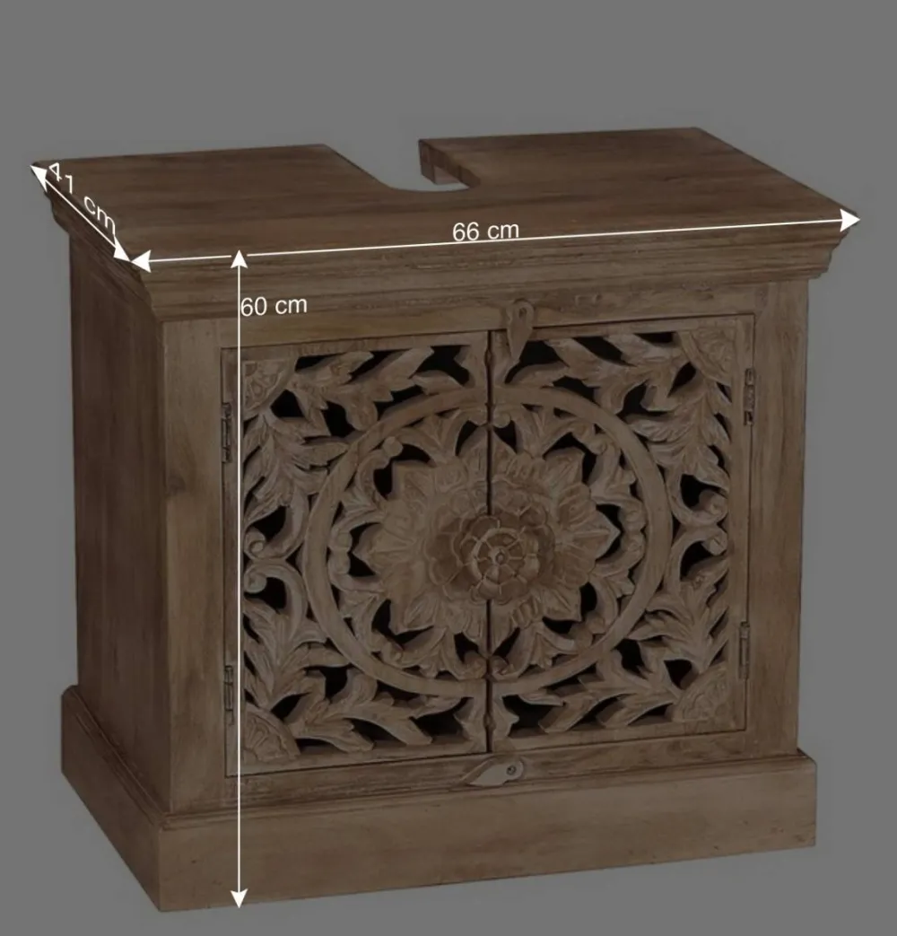 Wohnen Vintage Möbel*Romantische Badmöbel aus Holz - Runiasa (fünfteilig)