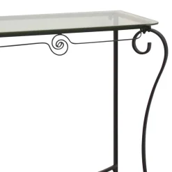 Wohnen Telefontische*Romantischer Metall Konsolentisch Cizio mit Glasplatte