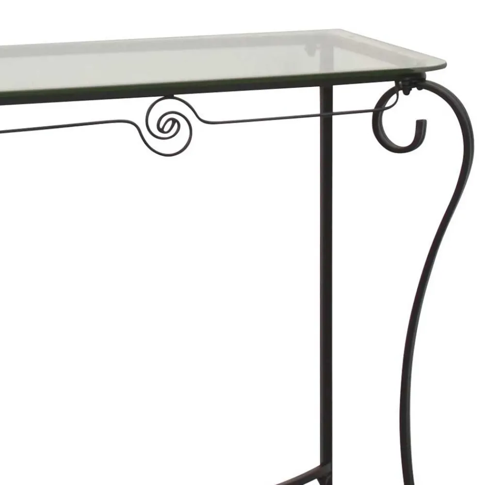 Wohnen Telefontische*Romantischer Metall Konsolentisch Cizio mit Glasplatte