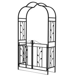 Wohnen Vintage Möbel*Rosenbogen mit Tor in Schwarz - Trado