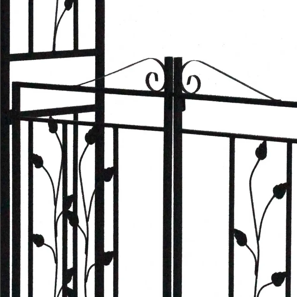 Wohnen Vintage Möbel*Rosenbogen mit Tor in Schwarz - Trado