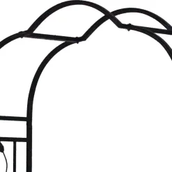 Wohnen Vintage Möbel*Rosenbogen mit Tor in Schwarz - Trado