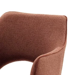 Wohnen Küchenstühle|Esszimmerstühle*Rostbrauner Polsterstuhl mit Armlehnen - Vlacoma (2er Set)