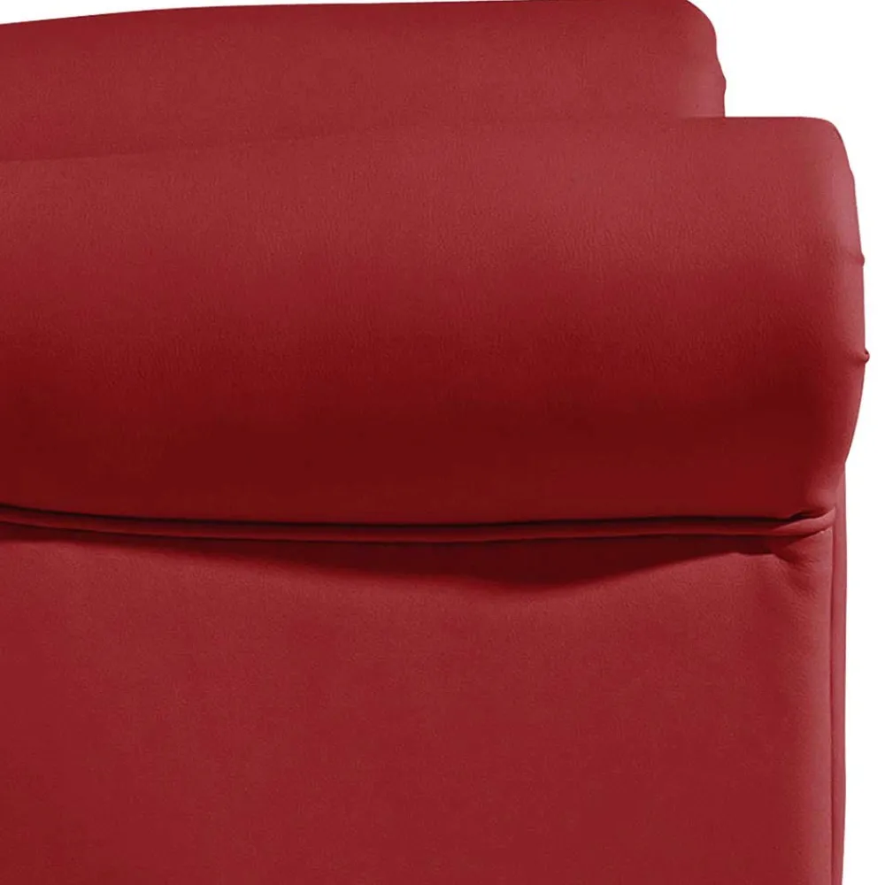 Wohnen Roter Kunstleder Sessel im Chesterfield Look - Swan