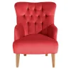 Wohnen Roter Ohrensessel aus Samtvelours - Celona