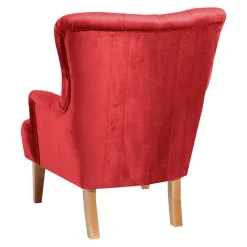 Wohnen Roter Ohrensessel aus Samtvelours - Celona