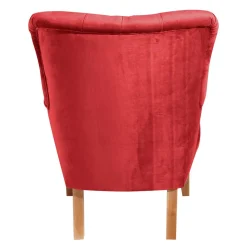 Wohnen Roter Ohrensessel aus Samtvelours - Celona