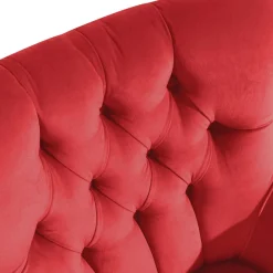 Wohnen Roter Ohrensessel aus Samtvelours - Celona