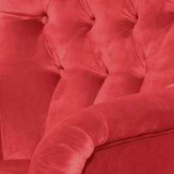 Wohnen Roter Ohrensessel aus Samtvelours - Celona