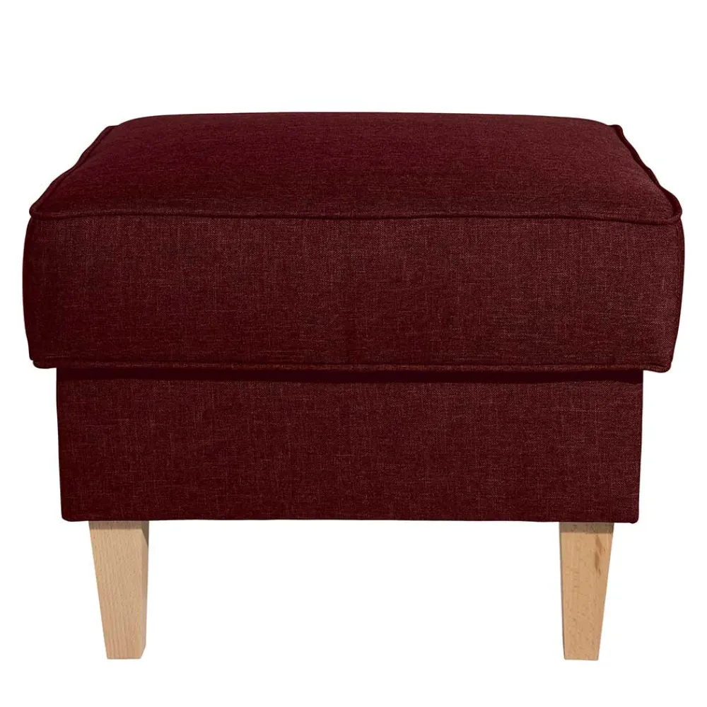 Wohnen Roter Wohnzimmerhocker mit Stoffbezug - Lacaza