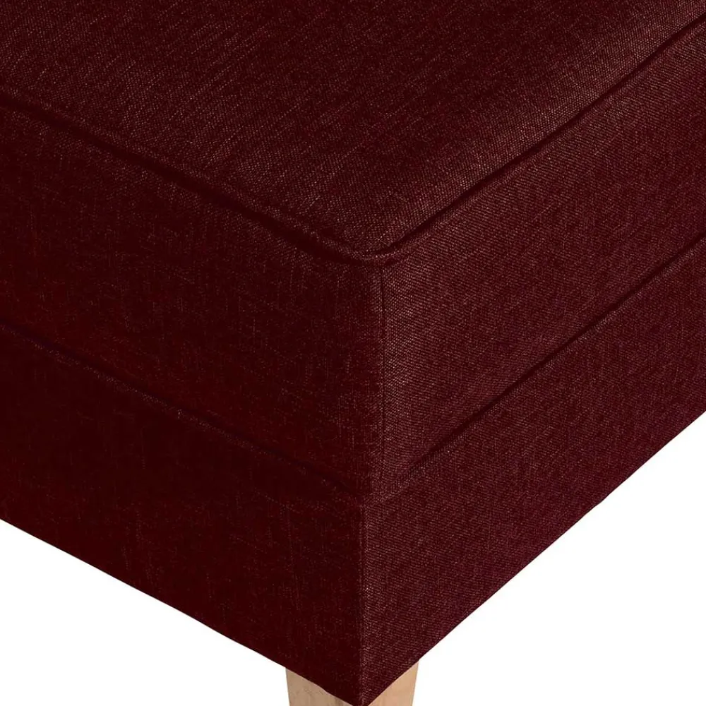 Wohnen Roter Wohnzimmerhocker mit Stoffbezug - Lacaza