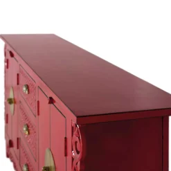 Wohnen Sideboards & Kommoden|Wohnzimmerschränke*Rotes Sideboard im Asia Style - Iscian