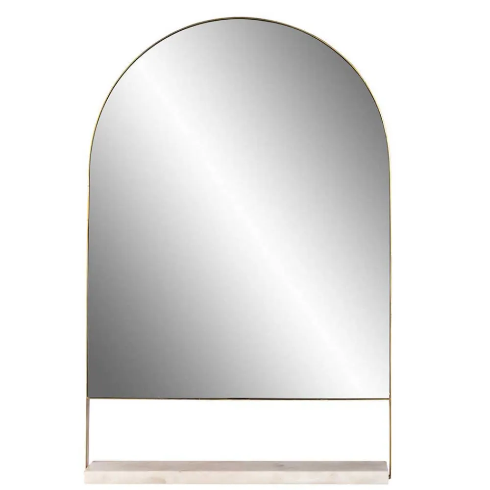 Wohnen Rundbogen-Spiegel mit Marmor Ablage - Nostalc