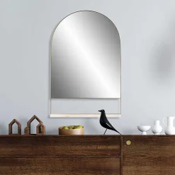 Wohnen Rundbogen-Spiegel mit Marmor Ablage - Nostalc