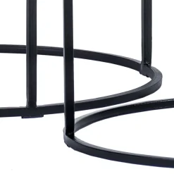 Wohnen Runde Beistelltische aus Teak - Josepha (zweiteilig)