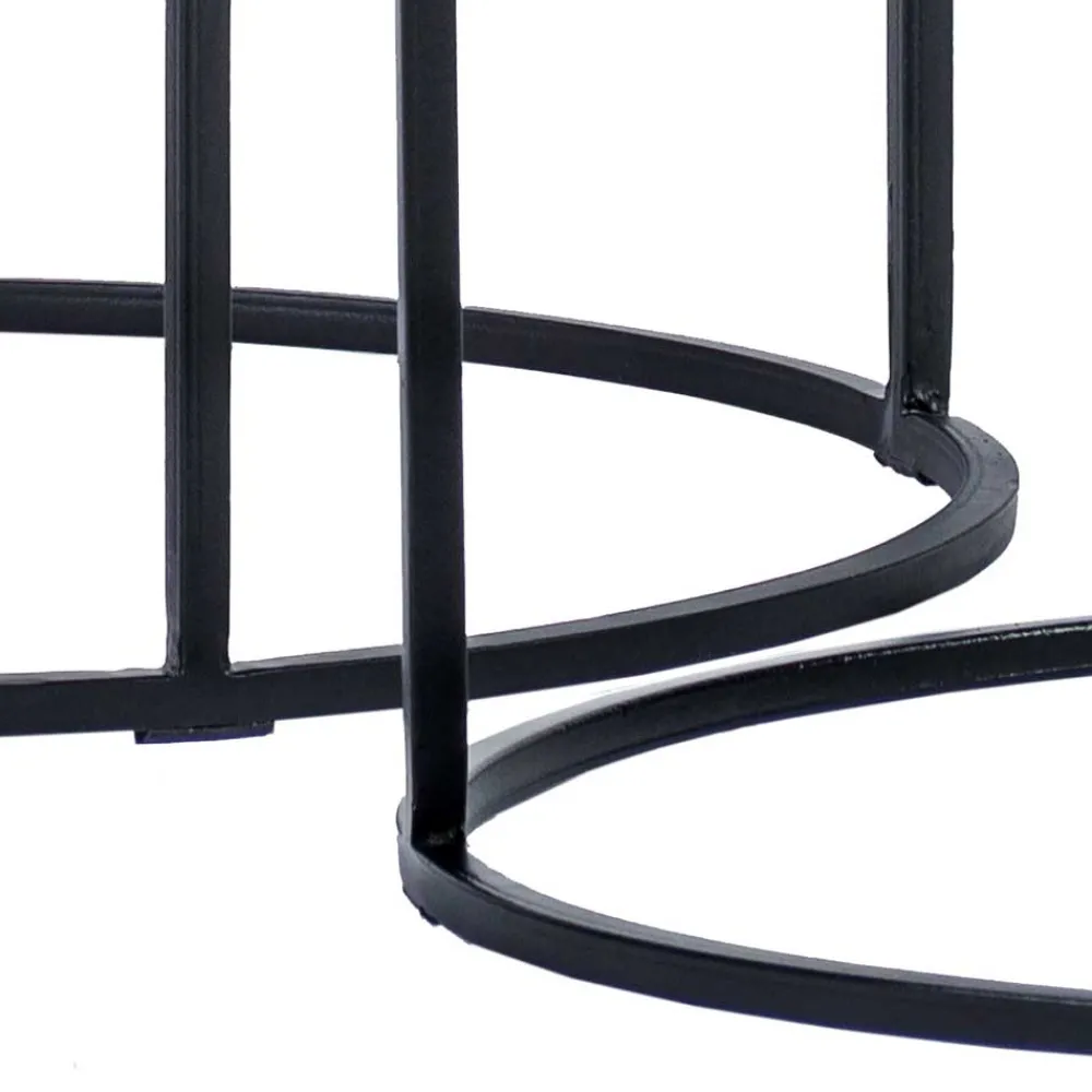 Wohnen Runde Beistelltische aus Teak - Josepha (zweiteilig)