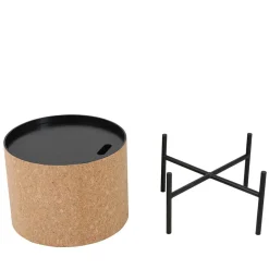 Wohnen Runde Beistelltische mit Stauraum - Abellesa (zweiteilig)