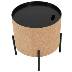 Wohnen Runde Beistelltische mit Stauraum - Abellesa (zweiteilig)