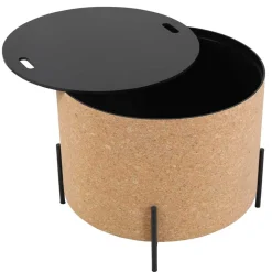 Wohnen Runde Beistelltische mit Stauraum - Abellesa (zweiteilig)