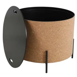 Wohnen Runde Beistelltische mit Stauraum - Abellesa (zweiteilig)