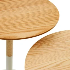 Wohnen Skandinavische Möbel|Couchtisch*Runde Beistelltische zweifarbig - Linuselia (zweiteilig)