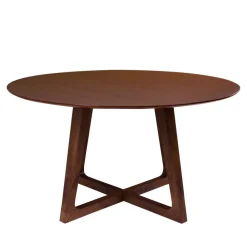 Wohnen Küchen-Essgruppen|Esszimmer Komplett*Runde Design Tischgruppe in Braun - Annescu (siebenteilig)