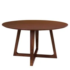 Wohnen Küchen-Essgruppen|Esszimmer Komplett*Runde Design Tischgruppe in Braun - Annescu (siebenteilig)