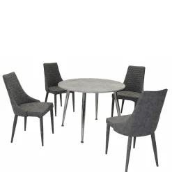 Wohnen Küchen-Essgruppen|Esszimmer Komplett*Runde Essgruppe günstig - Later (fünfteilig)