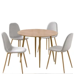 Wohnen Runde Essgruppe mit Schalenstühlen - Fabiola (fünfteilig)