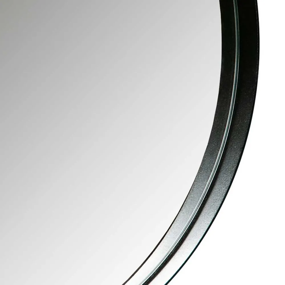 Wohnen Runde Hängespiegel in Schwarz - Zyamonicus (2er Set)