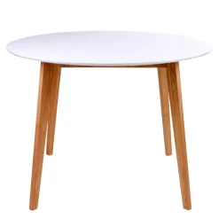 Wohnen Runde Scandi Essgruppe in Weiß - Alberello (fünfteilig)