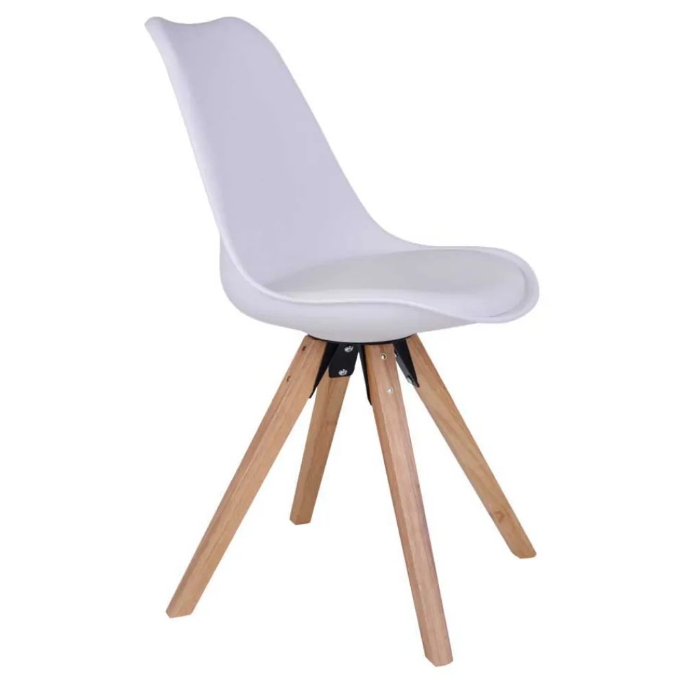 Wohnen Runde Scandi Essgruppe in Weiß - Alberello (fünfteilig)