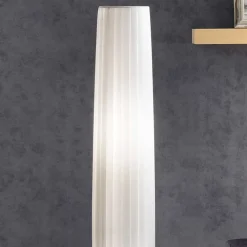 Wohnen Runde Stehlampe in Weiß & Chrom - Radojan