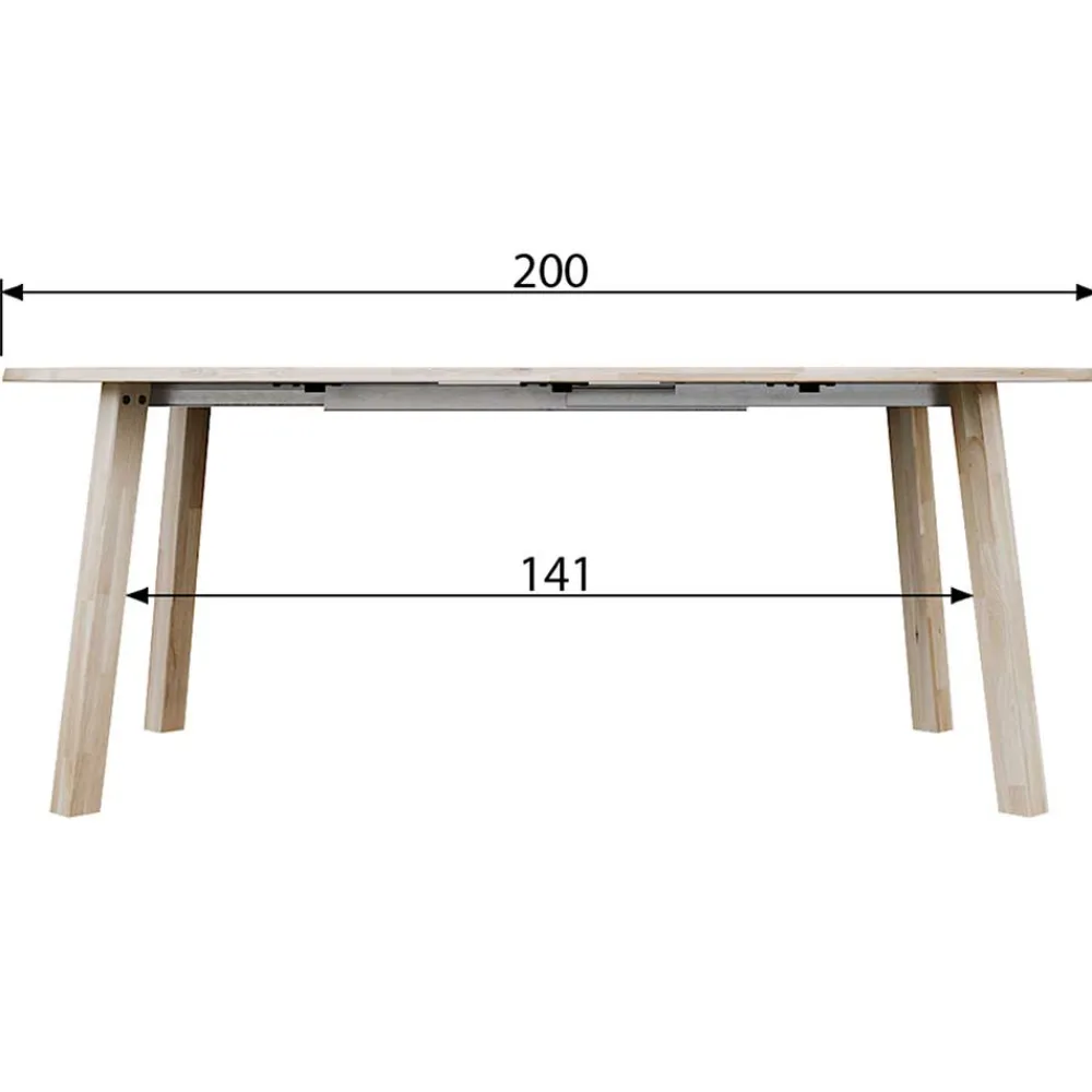 Wohnen Runder Ausziehtisch in Eiche Bianco - Guern