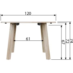 Wohnen Runder Ausziehtisch in Eiche Bianco - Guern