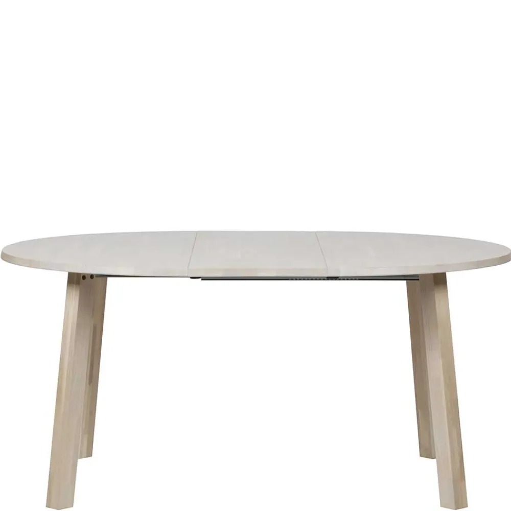 Wohnen Runder Ausziehtisch in Eiche Bianco - Guern