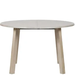 Wohnen Runder Ausziehtisch in Eiche Bianco - Guern