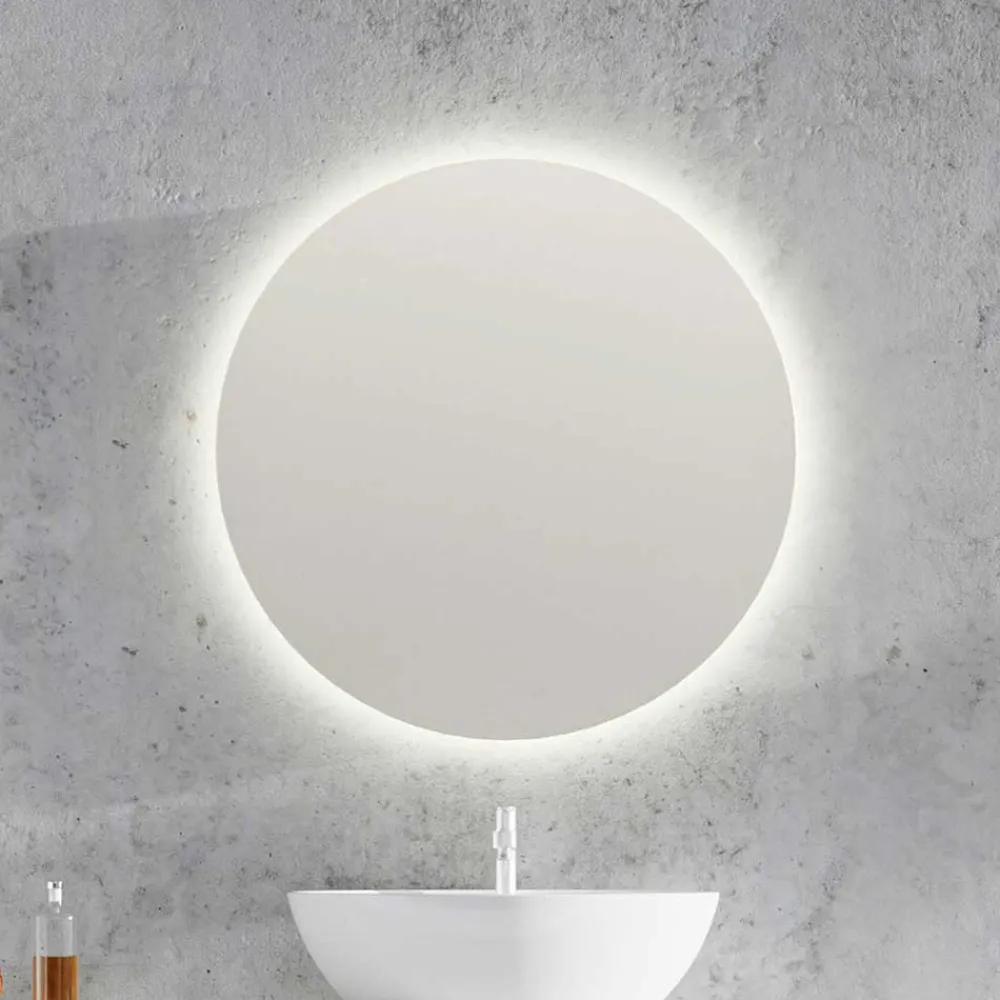 Wohnen Runder Badezimmerspiegel mit Beleuchtung LED - Valva