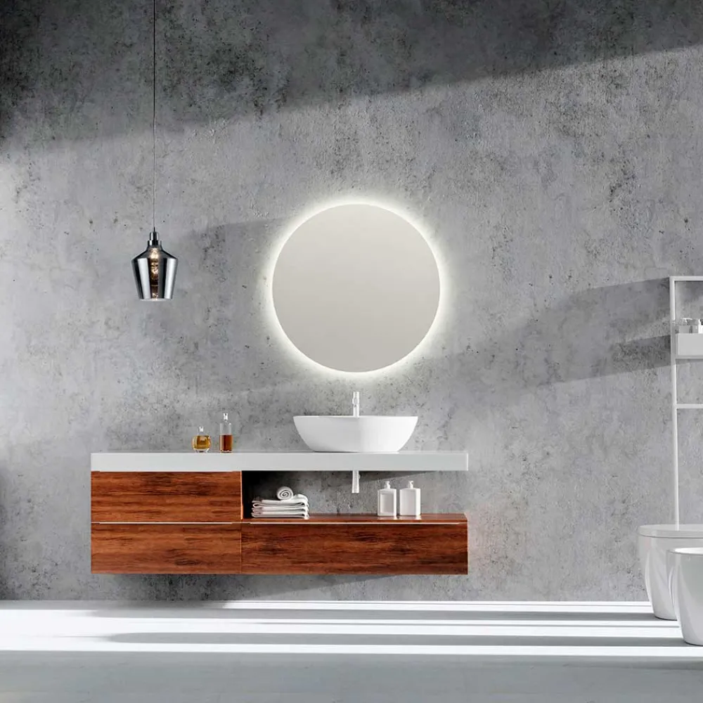Wohnen Runder Badezimmerspiegel mit Beleuchtung LED - Valva