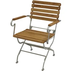 Wohnen Metall-Gartenmöbel|Sitzgruppe*Runder Balkontisch & Armlehnenstühle - Syolino (dreiteilig)