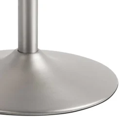 Wohnen Runder Barhocker aus Microfaser Taupe - Oracio