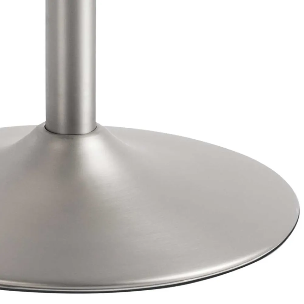 Wohnen Runder Barhocker aus Microfaser Taupe - Oracio